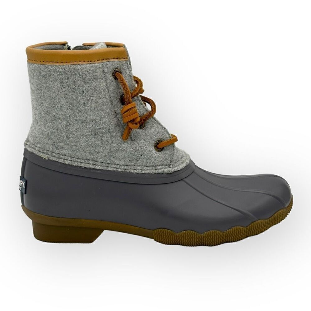 Sperry Youth Girls Saltwater STK163900 Boots Shoes Grey Girls 2m - Picture 2 of 10